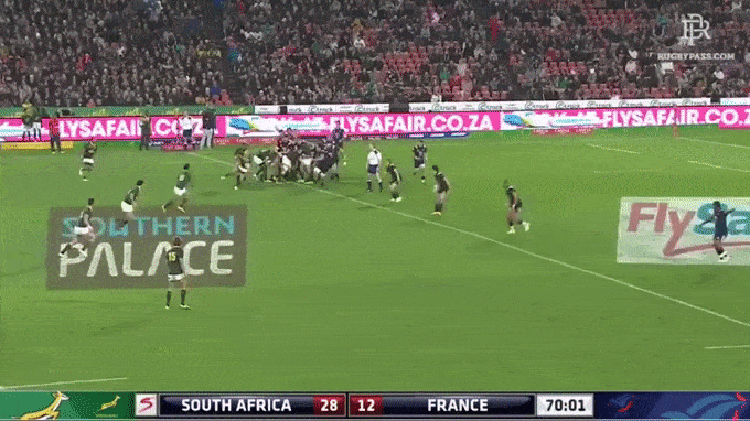 Serfontein Physicality in Attack 3 (v France - Test 3)
