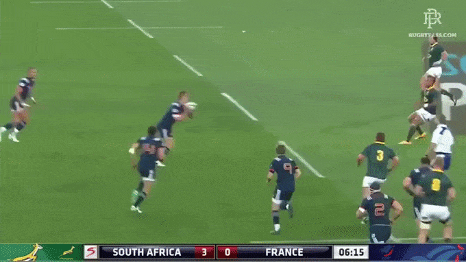 Serfontein Physicality in Defence 4 (v France - Test 3)
